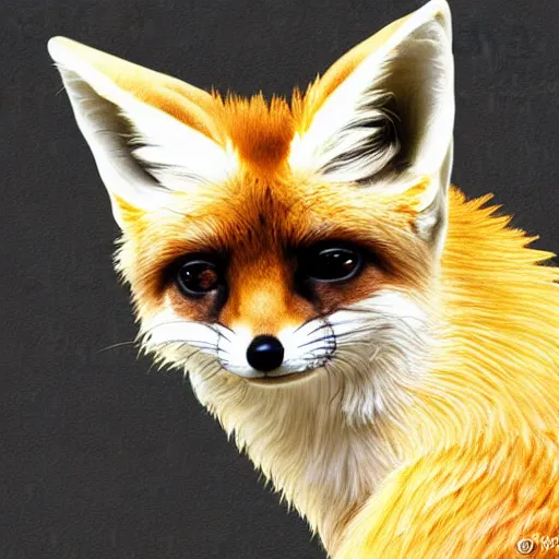 Prompt: david tenant as a fennec fox, digital art