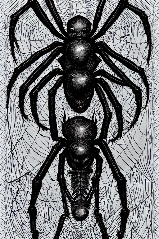 Image similar to spider humanoid figure monster, symmetrical, highly detailed, digital art, sharp focus, trending on art station, kentaro miura manga art style