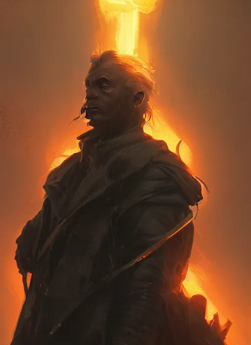 Image similar to portrait, fire wizard, dramatic lighting, cinematic, establishing shot, extremly high detail, foto realistic, cinematic lighting, post processed, concept art, artstation, matte painting, style by eddie mendoza, raphael lacoste, alex ross