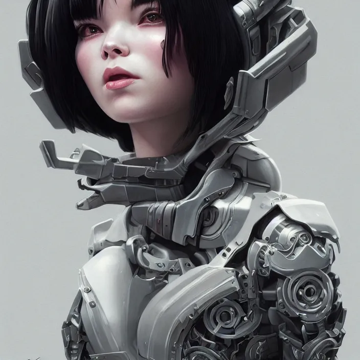 Image similar to symmetrical bjork cyborg - by tom bagshaw, by ilya kuvshinov, rtx rendering, octane render 1 2 8 k, maya, extreme high intricate details by wlop, digital anime art by ross tran, medium shot, close up shot, composition by sana takeda, dramatic lighting by greg rutkowski, 8 k, trending on artstation