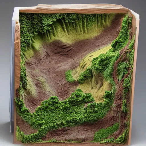 Image similar to topographic model of a nature scene, landscape