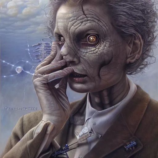 Prompt: Ghost in the machine by Tomasz Alen Kopera and hajime sorayama and salvator dali, masterpiece