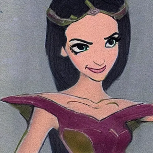 Image similar to milt kahl sketch of victoria justice as princess padme from star wars episode 3