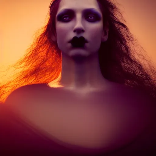 Prompt: photographic portrait of a stunningly beautiful gothic hermetic order of the golden dawn female in soft dreamy light at sunset, contemporary fashion shoot, by edward robert hughes, annie leibovitz and steve mccurry, david lazar, jimmy nelsson, breathtaking, 8 k resolution, extremely detailed, beautiful, establishing shot, artistic, hyperrealistic, beautiful face, octane render