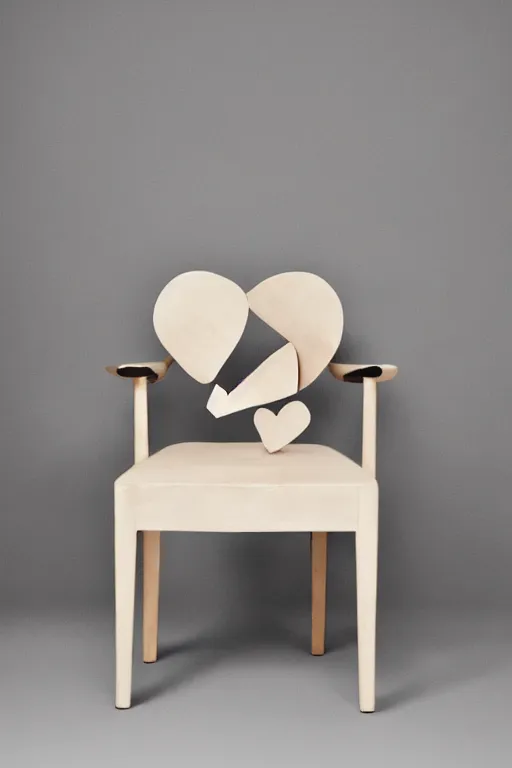 Prompt: broken heart armchair