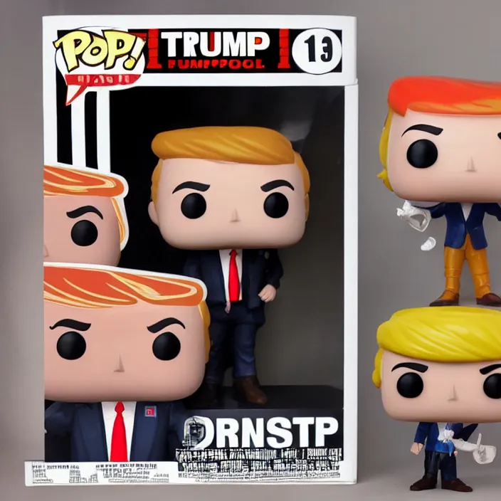 Prompt: funky pop of Donald Trump, fantasy, funko pop