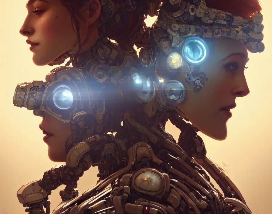 Image similar to symmetry!! portrait of a robot astronaut, floral! horizon zero dawn machine, intricate, elegant, highly detailed, digital painting, artstation, concept art, smooth, sharp focus, illustration, art by artgerm and greg rutkowski and alphonse mucha, 8 k