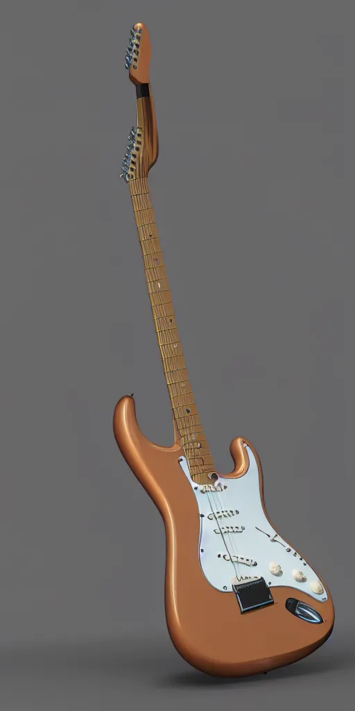 Image similar to model of stratocaster, unreal engine 5, 3 d render, cinematic lighting, detailed product photo