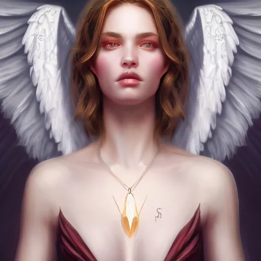 Prompt: perfectly - centered - portrait - photograph of fallen angel wearing a dress, the perfect human female specimen, intricate, elegant, super highly detailed, professional digital painting, artstation, concept art, smooth, sharp focus, no blur, no dof, extreme illustration, unreal engine 5, 8 k, by anne stokes