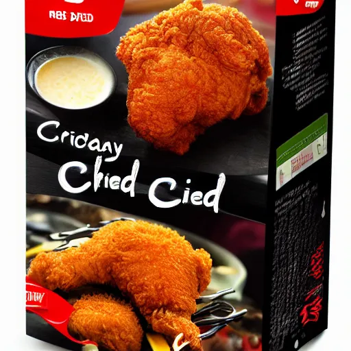 Prompt: fried chicken red hd crispy