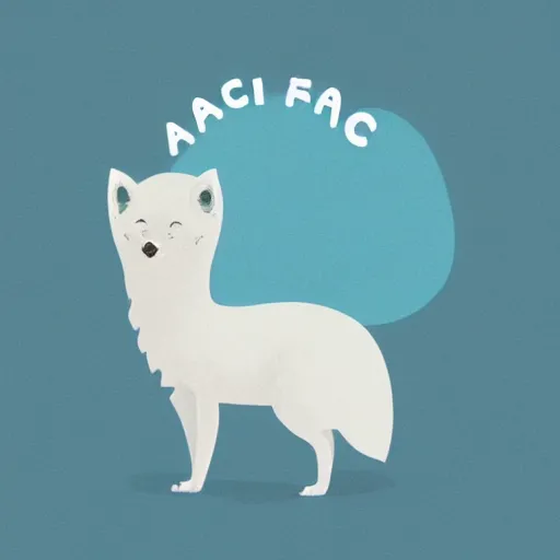 Prompt: an Arctic fox, lofi illustration, album cover art