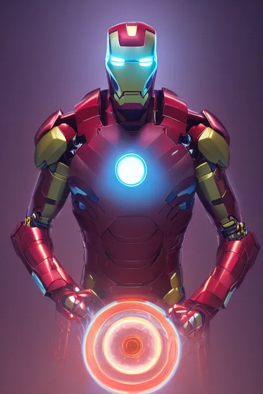 Prompt: Iron Man, magical, forest, evening, light blue mist, Marvel, symmetrical, symmetrical magic circle, hyper realistic, digital art, octane render, trending on artstation, artstationHD, artstationHQ, unreal engine, 4k, 8k