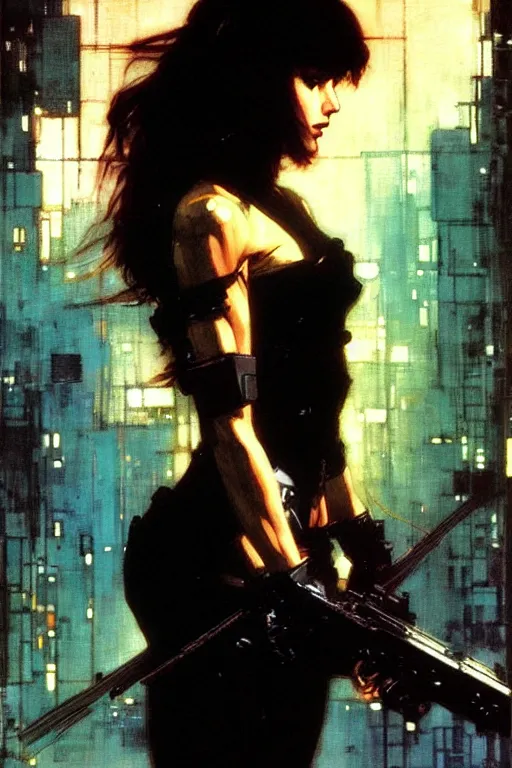 Prompt: synthwave, painting by john william waterhouse, yoji shinkawa