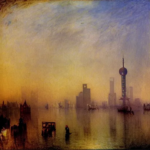 Prompt: Shanghai, morning, China, Turner