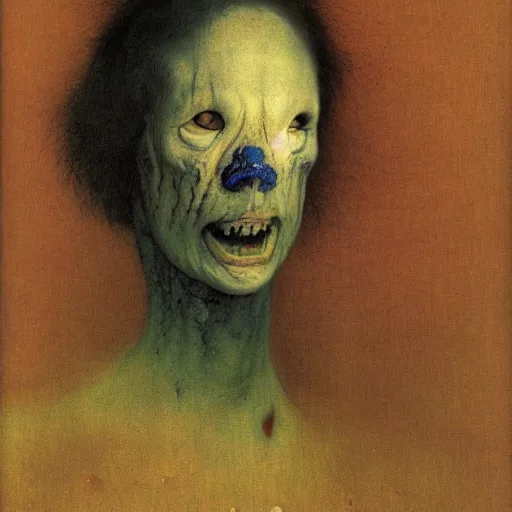 Image similar to !!! by millais!!!, ( ( ( ( ( ( by beksinski ) ) ) ) ) ), portrait painting of victorian yokai, 8 k, highly detailed,