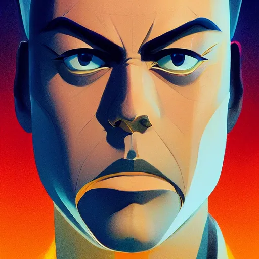 Image similar to face icon stylized minimalist goldfinger, loftis, cory behance hd by jesper ejsing, by rhads, makoto shinkai and lois van baarle, ilya kuvshinov, rossdraws global illumination