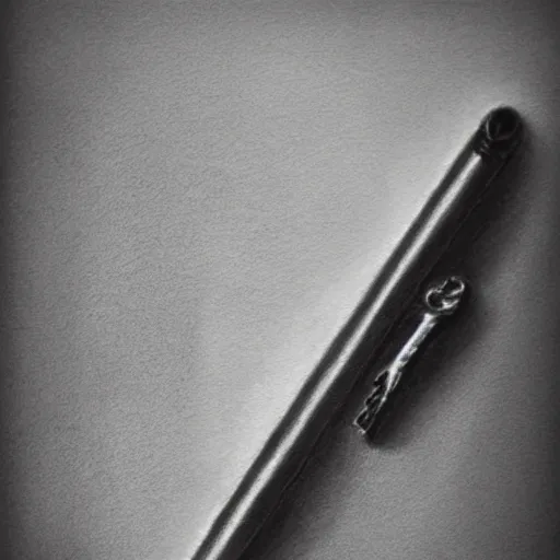 Image similar to a key in hand, simple pencil drawing