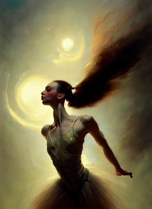 Image similar to giesha prima ballerina by bayard wu, anna podedworna, gaston bussiere, greg rutkowski