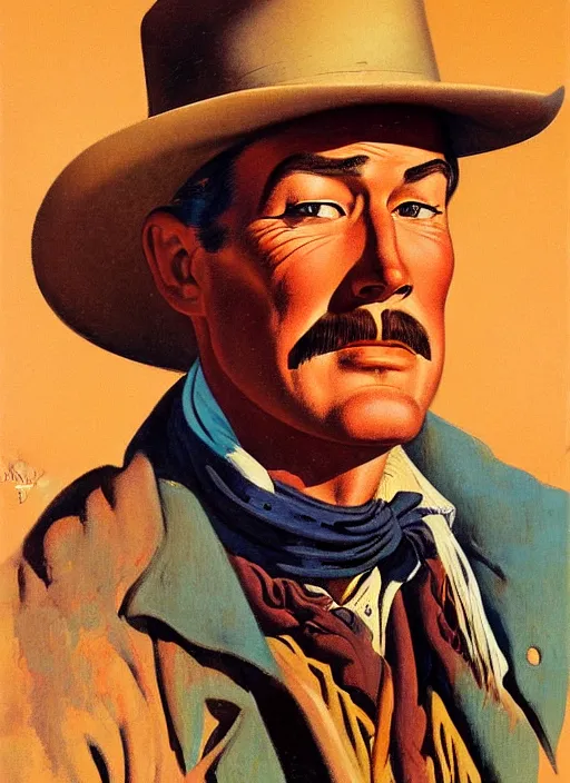 Image similar to old west cowboy. portrait by jean giraud and anton otto fischer and john philip falter and will eisner and gil elvgren