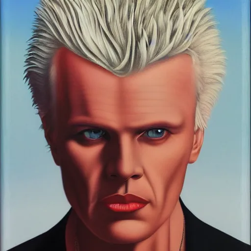 Image similar to billy idol by rene magritte, hd, 4 k, detailed, award winning