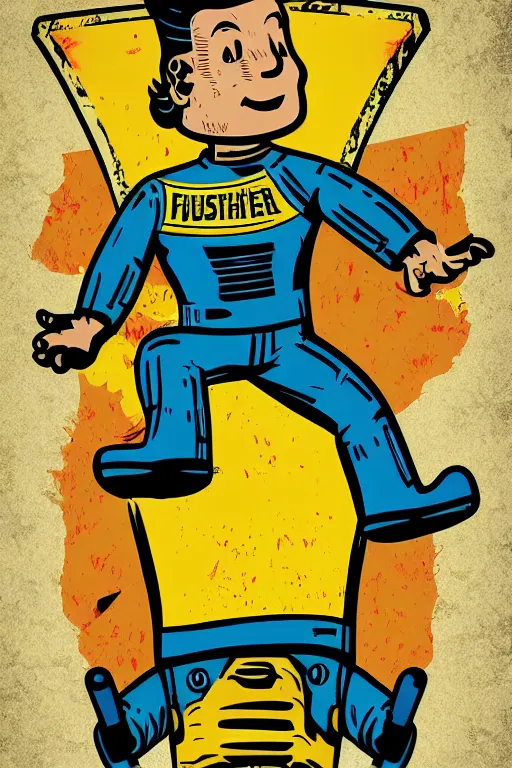 Image similar to fallout 7 6 retro futurist illustration art by butcher billy, sticker, colorful, illustration, highly detailed, simple, smooth and clean vector curves, no jagged lines, vector art, smooth andy warhol style