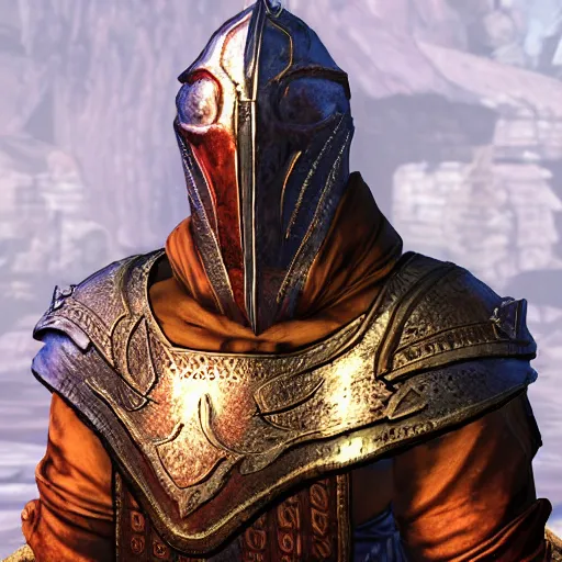 Image similar to unknown the elder scrolls vi redguard character portrait partially clothed in hooded metal - plated battle armor with atmospheric lighting painted intricate volume