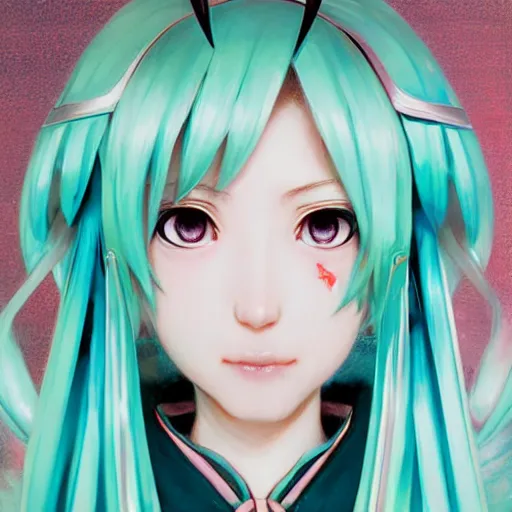 Image similar to Hatsune Miku by ruan Jia