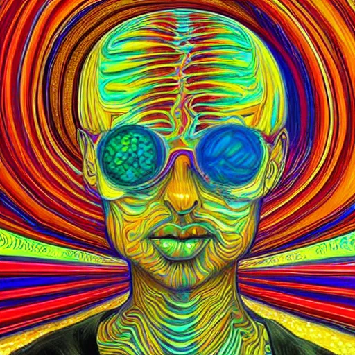 Image similar to Alex-Grey painting, psychedelic-art