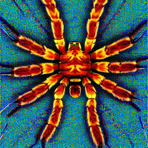 Image similar to an autostereogram of a spider