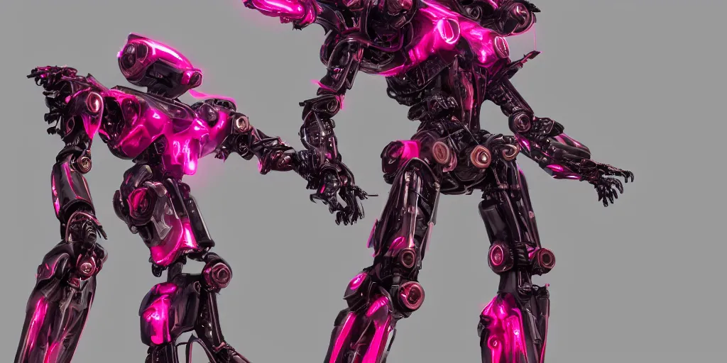 Image similar to a metal insect like of female mecha like beetles is in pink and red collection by merriam, daniel, intricate mechanical details, futuristic, 2 k aesthetic, dramatic lighting, concept art, 4 k, 3 d octane render, provenance, detailed, trending on artstation