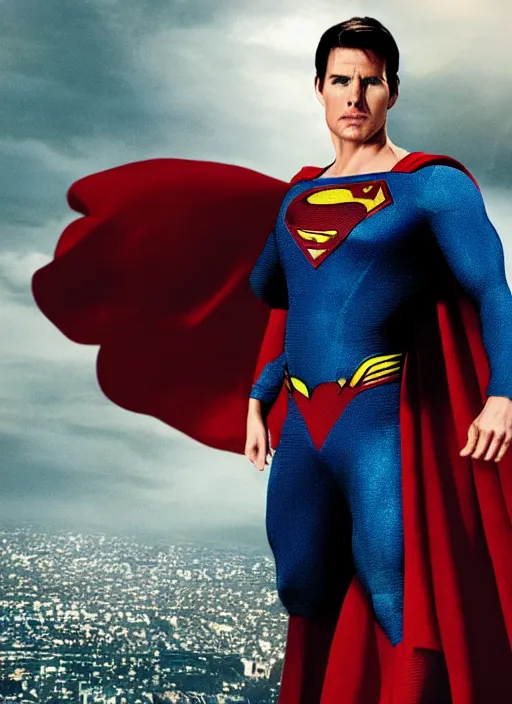 Image similar to film still of tom cruise as superman 8 2 0 2 3