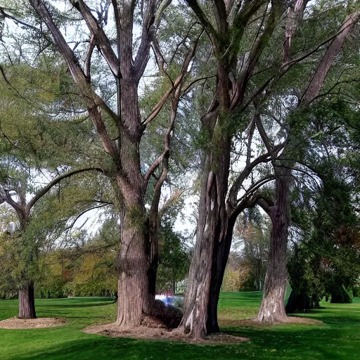 Prompt: tree contours