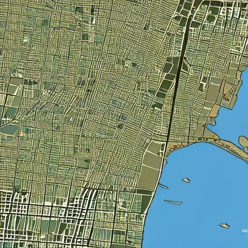 Prompt: gta map of a supermarker of new york, after a war, top down perspecrive