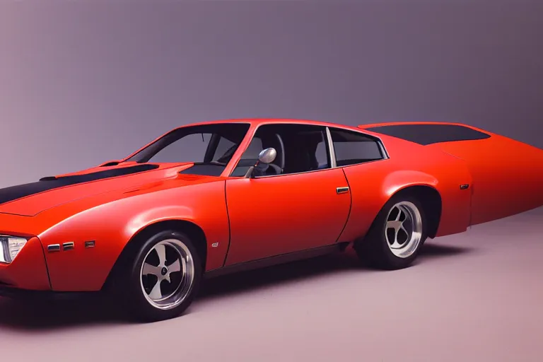 Image similar to studio photoshoot designed by giorgetto giugiaro of a single 1 9 7 3 nissan 3 0 0 zx chevelle, thick neon lights, ektachrome photograph, volumetric lighting, f 8 aperture, cinematic eastman 5 3 8 4 film