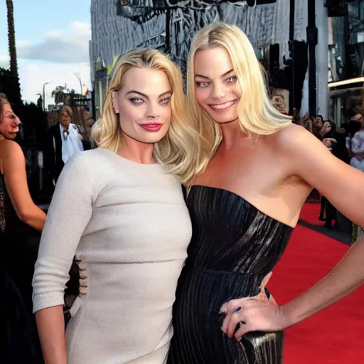 Prompt: margot robbie and jaime pressly