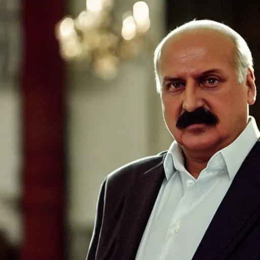 Prompt: Alexander Lukashenko in an indian film, cinematic still