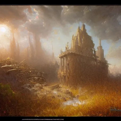 Image similar to UHD abstract painting of Industrialized Political Persecution, by Antonio Caparo and Ferdinand Knab and Greg Rutkowski, Todd McFarlane, Albert Bierstadt, tonalism, concept art, tonalism illustration, detailed, UHD, photorealistic, correct face, trending on artstation