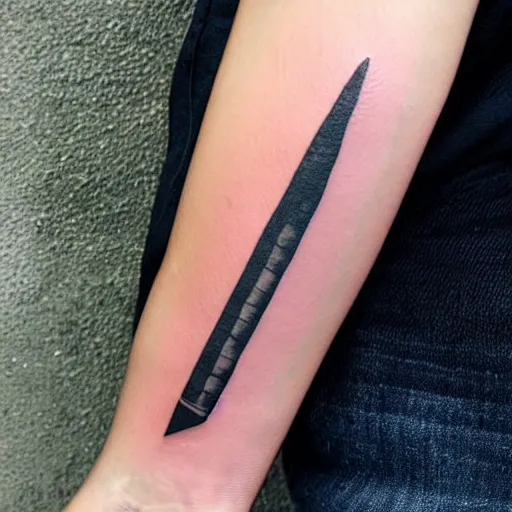 Image similar to minimal knife tattoo