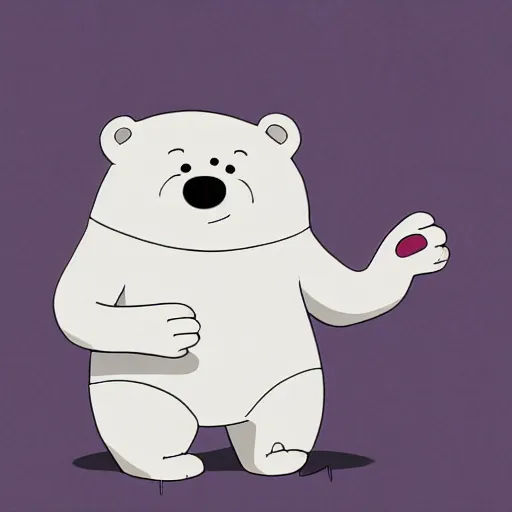 Prompt: ice bear from we bare bears