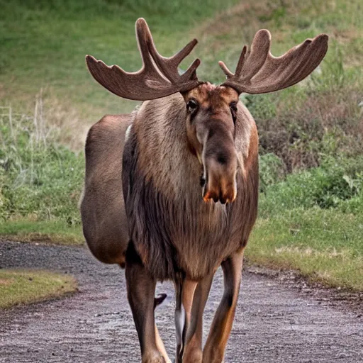 Image similar to photo of moose lion hybrid