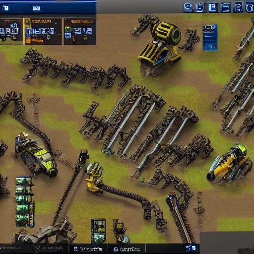 Prompt: A screenshot of Factorio