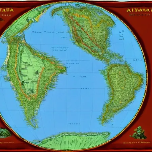 Prompt: map of the earth, but with the newly discovered continent of Albania