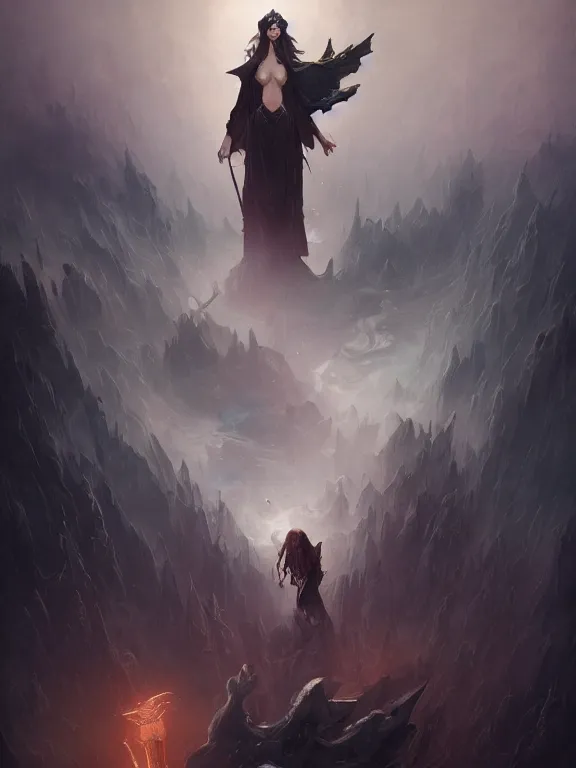 Prompt: Deborah, Lesser Angel of Multitudes clothed in the black ebony robes of The Watchers, muted colors, 4k, cinematic lighting, unreal engine 5, extreme detail, focused, masterpiece, art by Peter Mohrbacher