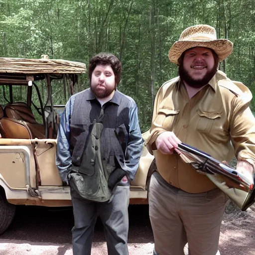 Prompt: Jontron goes on safari