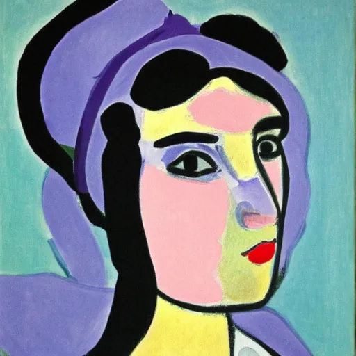 Image similar to woman face style of Matisse