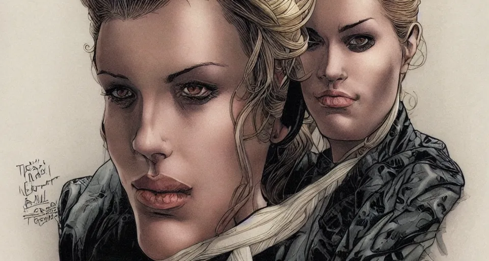 Image similar to a beautiful portrait of a woman Travis Charest style