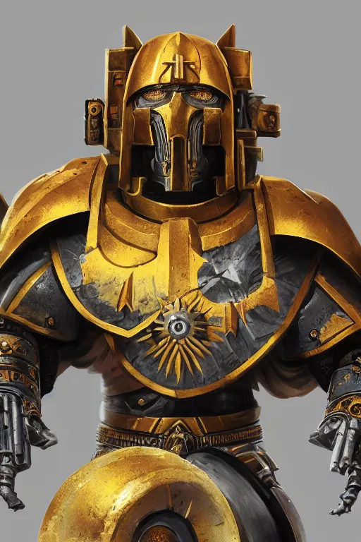 Image similar to armor portrait heros warhammer 4 0 k horus heresy fanart - the primarchs emperor by johannes helgeson animated with vfx concept artist & illustrator global illumination ray tracing hdr fanart arstation zbrush central hardmesh 8 k octane renderer comics stylized