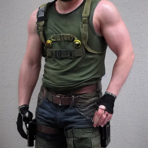 Image similar to chris prat as chris redfield