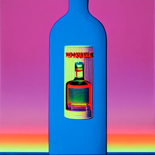Image similar to vodka bottle by shusei nagaoka, kaws, david rudnick, airbrush on canvas, pastell colours, cell shaded, 8 k
