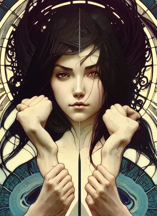 Image similar to symmetry!! water, sharp focus, illustration, art by artgerm and greg rutkowski and alphonse mucha